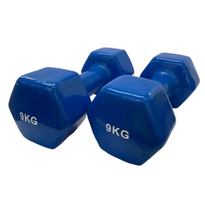 OZIO FITNESS 2 Unidades 9 Kg Mancuernas Pesas Hexagonales De Vinilo Fitness Gimnasia Azul 3 OZIO FITNESS 2 Unidades 9 Kg Mancuernas Pesas Hexagonales De Vinilo Fitness Gimnasia Azul