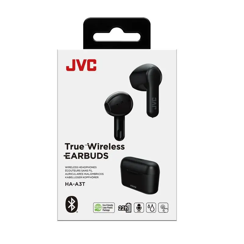 Auriculares JVC HA-A3T True Wireless, Bluetooth, 22h Bat Sensor Táctil Negro 4 Auriculares JVC HA-A3T True Wireless, Bluetooth, 22h Bat Sensor Táctil Negro - Imagen 2