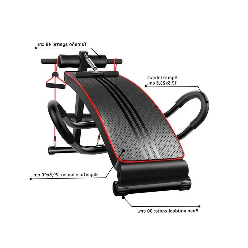 Banco Abdominales Musculación Fitness Tech Con Bandas Resistencia 4 Banco Abdominales Musculación Fitness Tech Con Bandas Resistencia - Imagen 2
