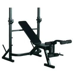 Banco De Pesas HOMCOM Negro Entrenamiento De Musculación 175x98x130cm -Fitness cardio Ventas banco de pesas homcom negro entrenamiento de musculacion 175x98x130cm 1