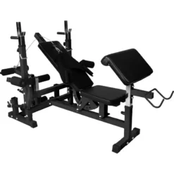 Gorilla Sports BANCO DE PESAS UNIVERSAL NEGRO + JUEGO DE PESAS Y BARRAS DE PLÁSTICO 9 -Fitness cardio Ventas banco de pesas universal negro juego de pesas y barras de plastico 9 2