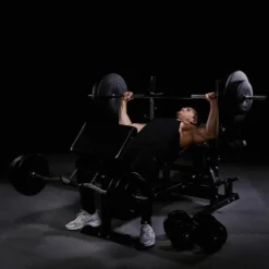 Gorilla Sports BANCO DE PESAS UNIVERSAL NEGRO + JUEGO DE PESAS Y BARRAS DE PLÁSTICO 9 -Fitness cardio Ventas banco de pesas universal negro juego de pesas y barras de plastico 9 4