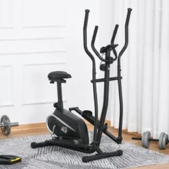 Bicicleta Elíptica Fitness HOMCOM Acero ABS 103x62x151 Cm Negro 6 Bicicleta Elíptica Fitness HOMCOM Acero ABS 103x62x151 Cm Negro -Fitness cardio Ventas bicicleta eliptica fitness homcom acero abs 103x62x151 cm negro 1