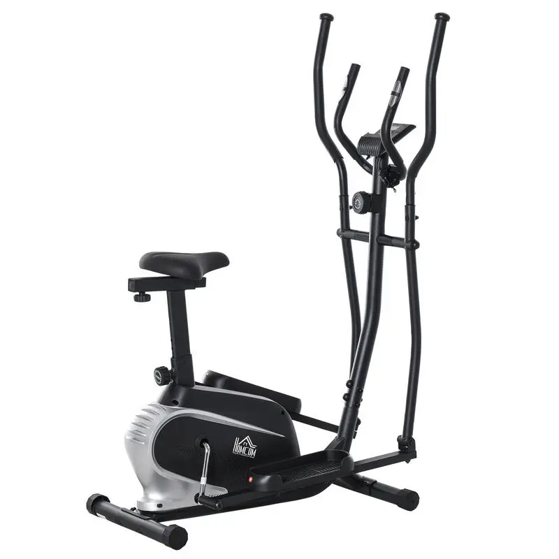 Bicicleta Elíptica Fitness HOMCOM Acero ABS 103x62x151 Cm Negro 3 Bicicleta Elíptica Fitness HOMCOM Acero ABS 103x62x151 Cm Negro