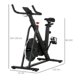 Bicicleta Estática Con Volante Inercia HOMCOM 110x52x105-120 Cm Negro 9 Bicicleta Estática Con Volante Inercia HOMCOM 110x52x105-120 Cm Negro -Fitness cardio Ventas bicicleta estatica con volante inercia homcom 110x52x105 120 cm negro 2