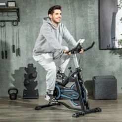 Bicicleta Estática Resistencia Ajustables SPORTNOW 114x59x117 Cm Negro -Fitness cardio Ventas bicicleta estatica resistencia ajustables sportnow 114x59x117 cm negro 1