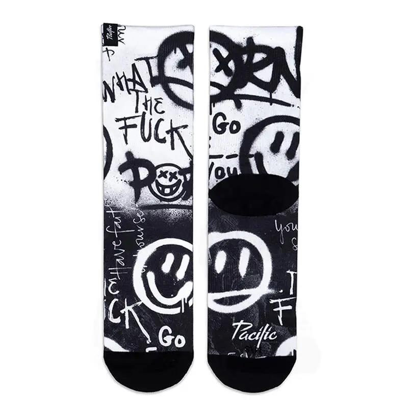 PACIFIC And CO Calcetin Running Con Tejido Coolmax Unisex Acid BW, Sublimado Multicolor 5 PACIFIC And CO Calcetin Running Con Tejido Coolmax Unisex Acid BW, Sublimado Multicolor - Imagen 3