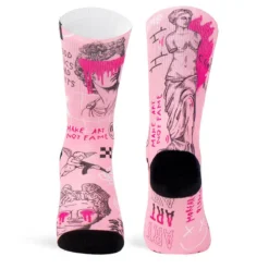 PACIFIC And CO Calcetin Running Con Tejido Coolmax Unisex Bad Habits, Sublimado Multicolor