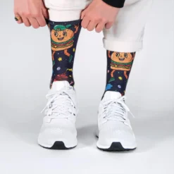 PACIFIC And CO Calcetin Running Con Tejido Coolmax Unisex Fast Food, Sublimado Multicolor -Fitness cardio Ventas calcetin running con tejido coolmax unisex fast food sublimado multicolor 1