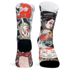 PACIFIC And CO Calcetin Running Con Tejido Coolmax Unisex Nohmen, Sublimado Multicolor