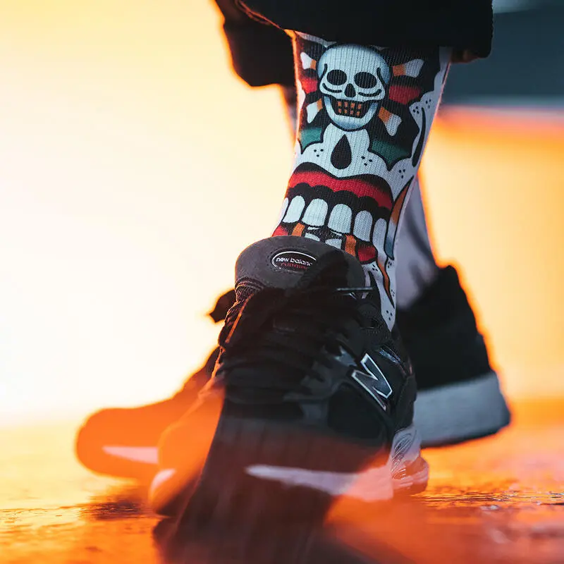 PACIFIC And CO Calcetin Running Con Tejido Coolmax Unisex Skull, Sublimado Multicolor 4 PACIFIC And CO Calcetin Running Con Tejido Coolmax Unisex Skull, Sublimado Multicolor - Imagen 2