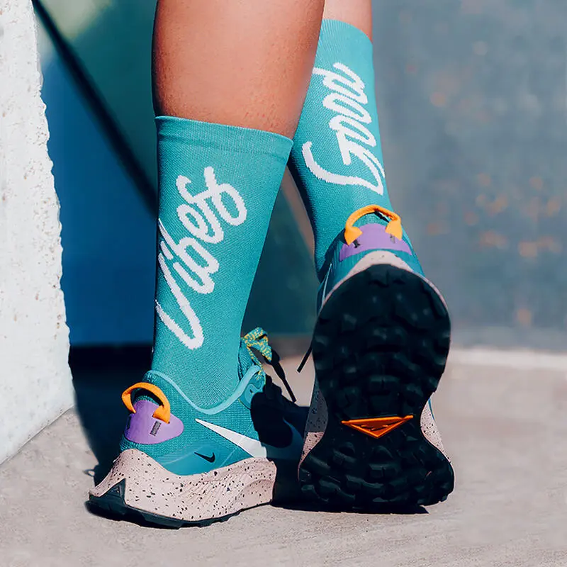 PACIFIC And CO Calcetin Running Unisex Good Vibes, Tricotado Color Azul 4 PACIFIC And CO Calcetin Running Unisex Good Vibes, Tricotado Color Azul - Imagen 2