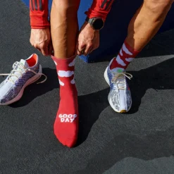 PACIFIC And CO Calcetin Running Unisex Smile Run, Tricotado Color Rojo -Fitness cardio Ventas calcetin running unisex smile run tricotado color rojo 1