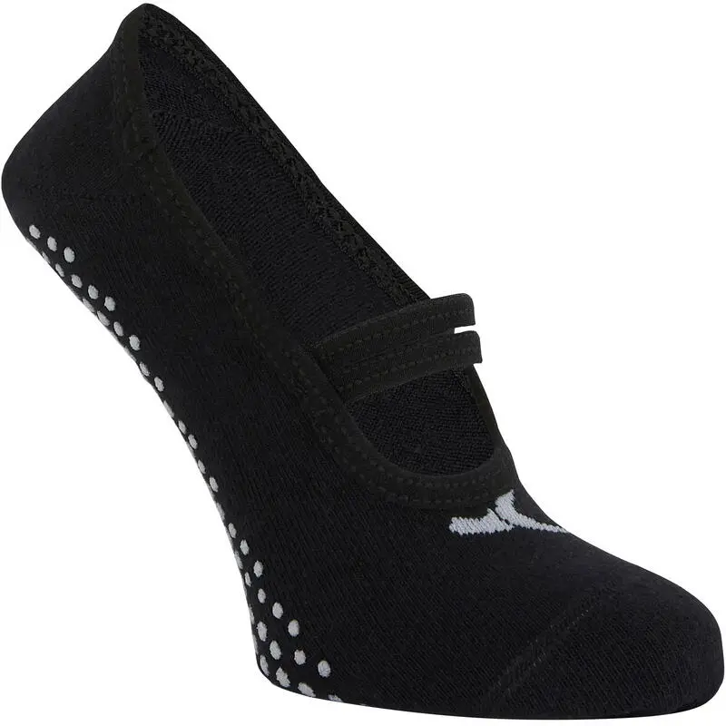Domyos Calcetines Antideslizantes Pilates Bailarinas Negro 4 Domyos Calcetines Antideslizantes Pilates Bailarinas Negro - Imagen 2