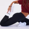 Calcetines Atletismo Sostenible Algodón Mujer Fitplanet Blanco -Fitness cardio Ventas calcetines atletismo sostenible algodon mujer fitplanet blanco