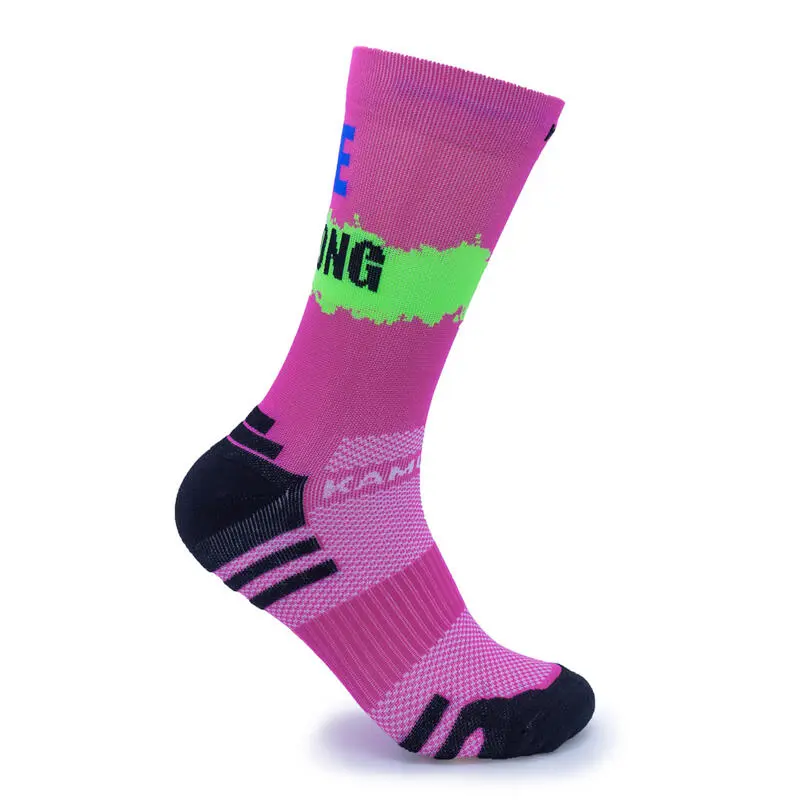 KAMUABU CALCETINES "BE STRONG" FUCSIA DE RUNNING 4 KAMUABU CALCETINES "BE STRONG" FUCSIA DE RUNNING - Imagen 2