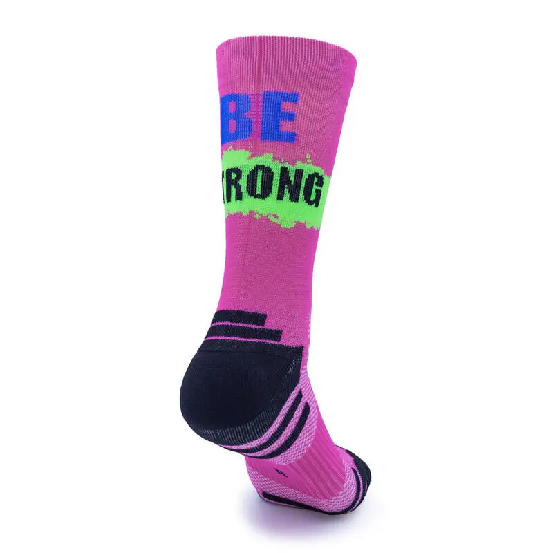 KAMUABU CALCETINES "BE STRONG" FUCSIA DE RUNNING 3 KAMUABU CALCETINES "BE STRONG" FUCSIA DE RUNNING