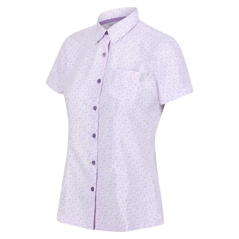 Regatta Camisa Mindano VI Margarita De Manga Corta Para Mujer Lila Pastel 5 Regatta Camisa Mindano VI Margarita De Manga Corta Para Mujer Lila Pastel - Imagen 3