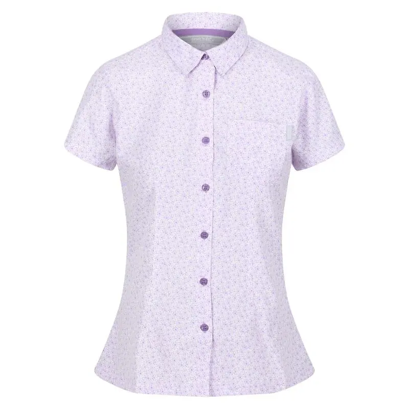 Regatta Camisa Mindano VI Margarita De Manga Corta Para Mujer Lila Pastel 3 Regatta Camisa Mindano VI Margarita De Manga Corta Para Mujer Lila Pastel