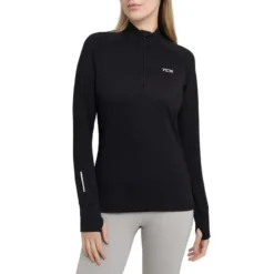 TCA Camiseta De Invierno Con Media Cremallera Para Mujer