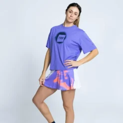 THE RUNNING REPUBLIC Camiseta De Manga Corta De Algodón Y Poliéster Reciclado De Mujer TRR Púrpura