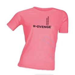 R-EVENGE Camiseta De Manga Corta Mujer Fitness Running Cardio Negra -Fitness cardio Ventas camiseta de manga corta mujer fitness running cardio fucsia