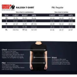 Gorilla Wear Camiseta De Manga Corta - Raleigh - Negro -Fitness cardio Ventas camiseta de manga corta raleigh negro 4