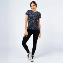 THE RUNNING REPUBLIC Camiseta De Manga Corta Running Poliéster Reciclado Mujer TRR Animal Print -Fitness cardio Ventas camiseta de manga corta running poliester reciclado mujer trr animal print 1