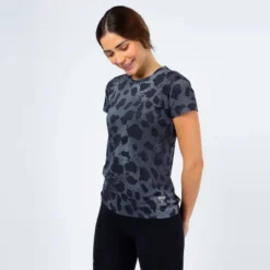 THE RUNNING REPUBLIC Camiseta De Manga Corta Running Poliéster Reciclado Mujer TRR Animal Print -Fitness cardio Ventas camiseta de manga corta running poliester reciclado mujer trr animal print 2