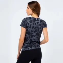 THE RUNNING REPUBLIC Camiseta De Manga Corta Running Poliéster Reciclado Mujer TRR Animal Print -Fitness cardio Ventas camiseta de manga corta running poliester reciclado mujer trr animal print 3