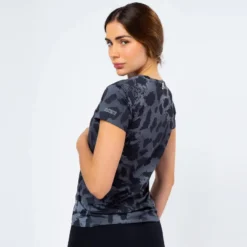 THE RUNNING REPUBLIC Camiseta De Manga Corta Running Poliéster Reciclado Mujer TRR Animal Print -Fitness cardio Ventas camiseta de manga corta running poliester reciclado mujer trr animal print 4