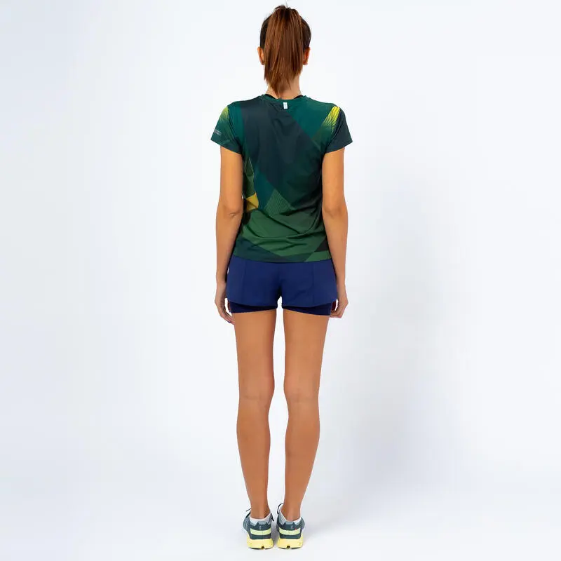 THE RUNNING REPUBLIC Camiseta De Manga Corta Running Poliéster Reciclado Mujer TRR Verde Y Azul 5 THE RUNNING REPUBLIC Camiseta De Manga Corta Running Poliéster Reciclado Mujer TRR Verde Y Azul - Imagen 3
