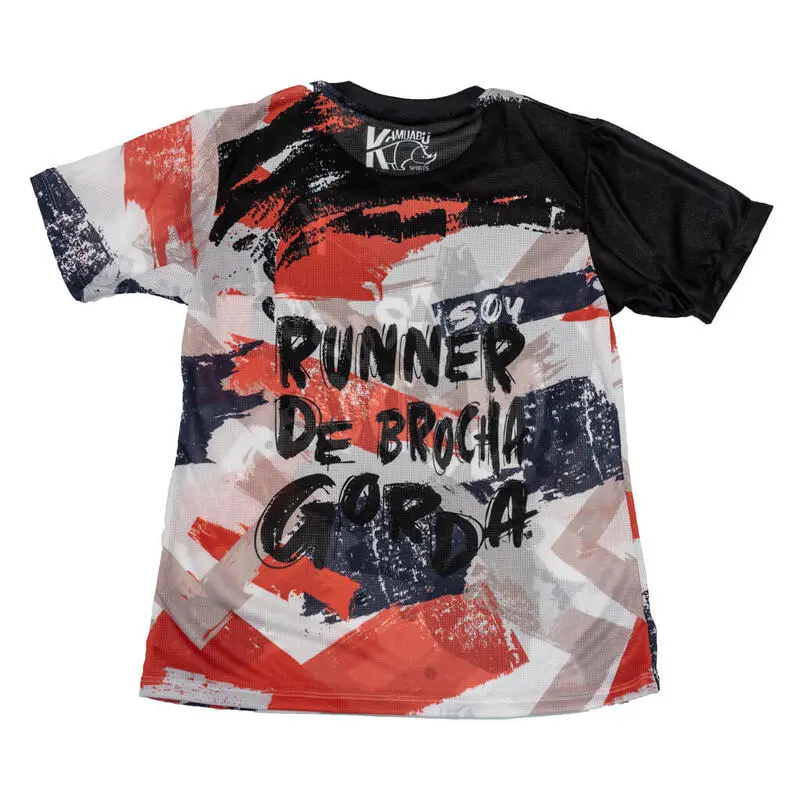 CAMISETA DE RUNNING #BROCHAZO Para MUJER - KAMUABU Multicolor 90grs 4 CAMISETA DE RUNNING #BROCHAZO Para MUJER - KAMUABU Multicolor 90grs - Imagen 2