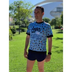 CAMISETA DE RUNNING #COMOUNACABRA Para HOMBRE - KAMUABU Color AZUL 110grs -Fitness cardio Ventas camiseta de running comounacabra para hombre kamuabu color azul 110grs 3
