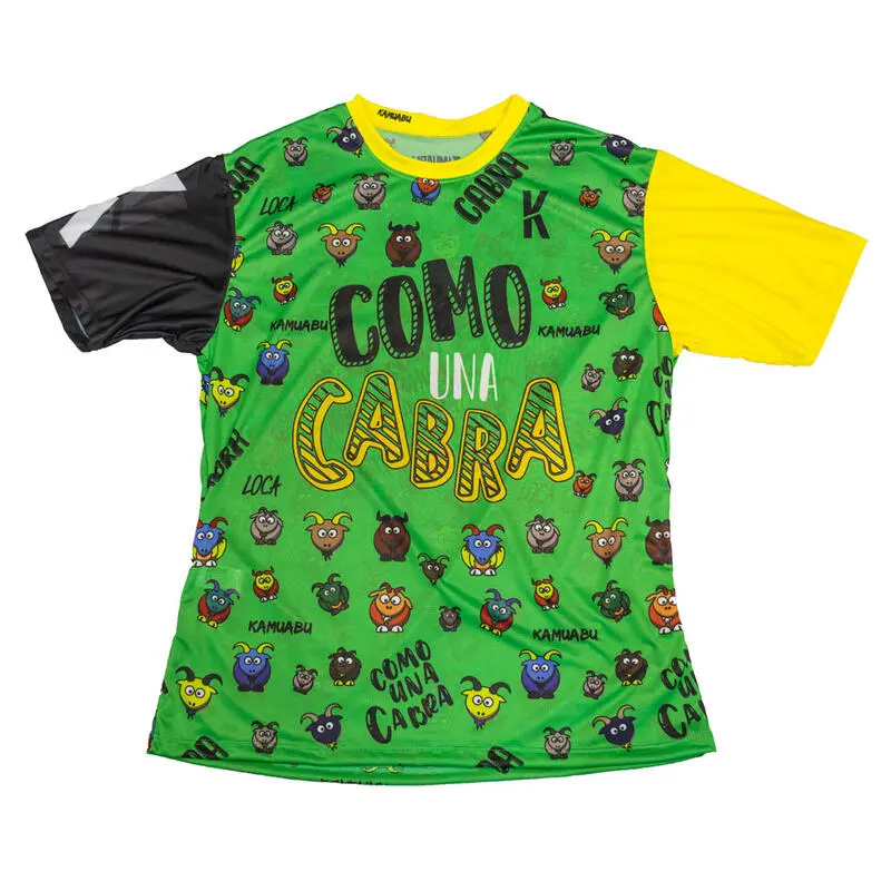 CAMISETA DE RUNNING #COMOUNACABRA Para HOMBRE - KAMUABU Color Verde 90grs 3 CAMISETA DE RUNNING #COMOUNACABRA Para HOMBRE - KAMUABU Color Verde 90grs