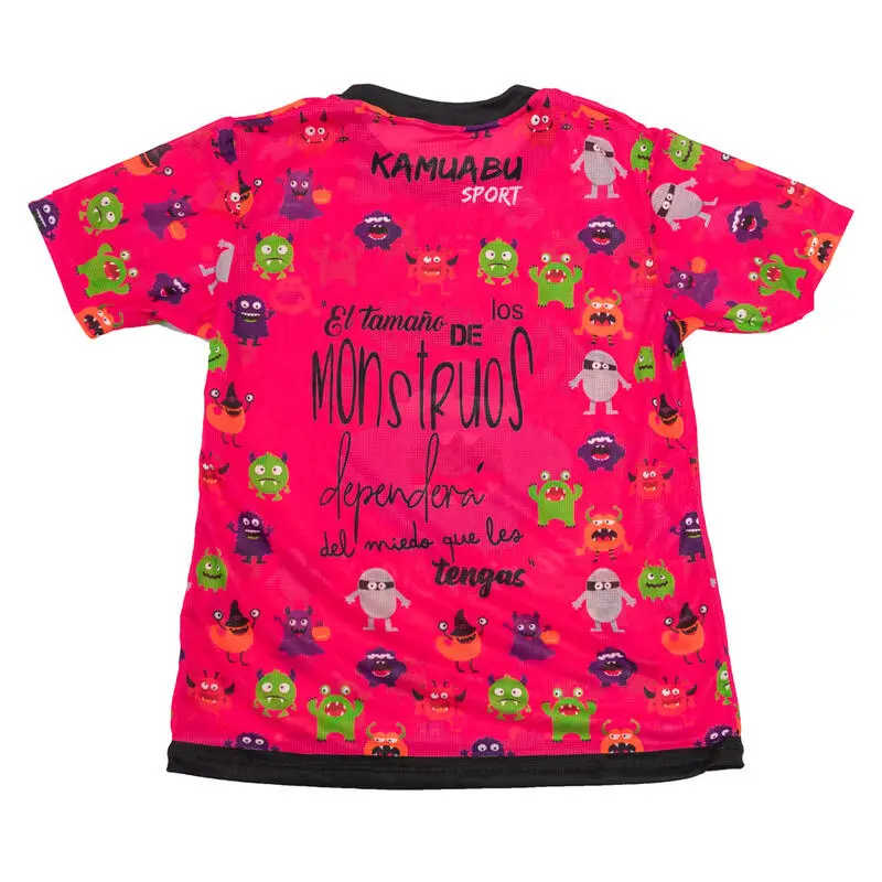 CAMISETA DE RUNNING #MONSTRUOS Para MUJER - KAMUABU Color ROSA 110grs 4 CAMISETA DE RUNNING #MONSTRUOS Para MUJER - KAMUABU Color ROSA 110grs - Imagen 2