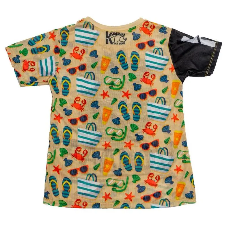 CAMISETA DE RUNNING #SANDBEACH Para MUJER - KAMUABU Color Arena 90grs 4 CAMISETA DE RUNNING #SANDBEACH Para MUJER - KAMUABU Color Arena 90grs - Imagen 2