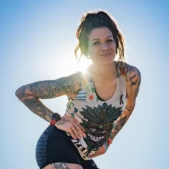 CAMISETA DE RUNNING #SANDBEACH Para MUJER - KAMUABU Color Arena De Tirantes -Fitness cardio Ventas camiseta de running sandbeach para mujer kamuabu color arena de tirantes 3