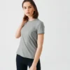 Kalenji Camiseta De Running Suave Y Transpirable Mujer - Soft Caqui -Fitness cardio Ventas camiseta de running suave y transpirable mujer soft caqui