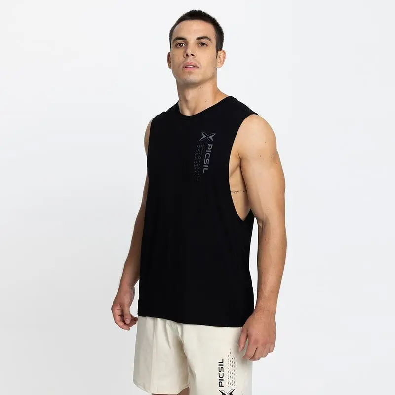 PICSIL Camiseta Deporte Sin Mangas Hombre Tank Core 0.2 - M - Negro 2 PICSIL Camiseta Deporte Sin Mangas Hombre Tank Core 0.2 - M - Negro
