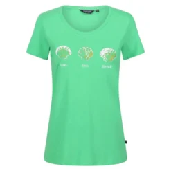 Regatta Camiseta Filandra VI Conchas Marinas Para Mujer Verde Vibrante