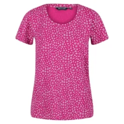 Regatta Camiseta Filandra VI Estampado Ditsy Para Mujer Fucsia