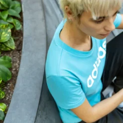 Camiseta Fitness Adidas Mujer Azul -Fitness cardio Ventas camiseta fitness adidas mujer azul 1