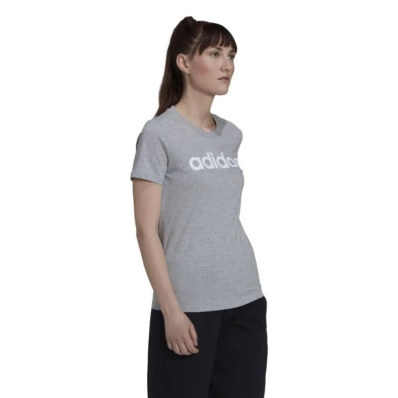 Camiseta Fitness Adidas Mujer Gris 5 Camiseta Fitness Adidas Mujer Gris - Imagen 3
