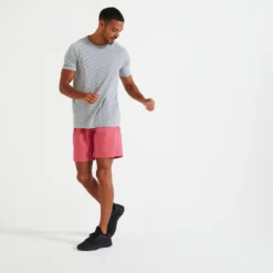 Camiseta Fitness Manga Corta Sin Costuras Hombre Domyos Gris Jaspeado 8 Camiseta Fitness Manga Corta Sin Costuras Hombre Domyos Gris Jaspeado -Fitness cardio Ventas camiseta fitness manga corta sin costuras hombre domyos gris jaspeado 1