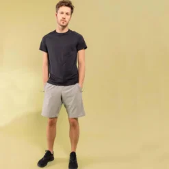 Camiseta Fitness Manga Corta Transpirable Cuello Redondo Hombre Domyos Negro -Fitness cardio Ventas camiseta fitness manga corta transpirable cuello redondo hombre domyos negro 7