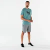 Camiseta Fitness Puma Hombre Verde Manga Corta Algodón