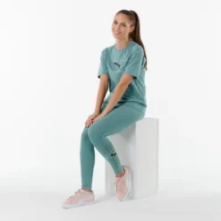 Camiseta Fitness Puma Mujer Verde Manga Corta Algodón 9 Camiseta Fitness Puma Mujer Verde Manga Corta Algodón -Fitness cardio Ventas camiseta fitness puma mujer verde manga corta algodon 2