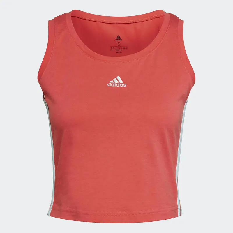 Camiseta Fitness Sin Mangas Algodón Mujer Adidas Salmón 7 Camiseta Fitness Sin Mangas Algodón Mujer Adidas Salmón - Imagen 5