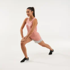 Camiseta Fitness Sin Mangas Mujer Puma Rosa -Fitness cardio Ventas camiseta fitness sin mangas mujer puma rosa 3